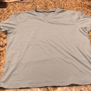 Banana V Neck Light Blue Fitted Vee